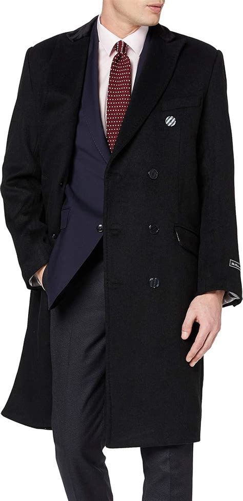 Ebony Double Cashmere Overcoat 